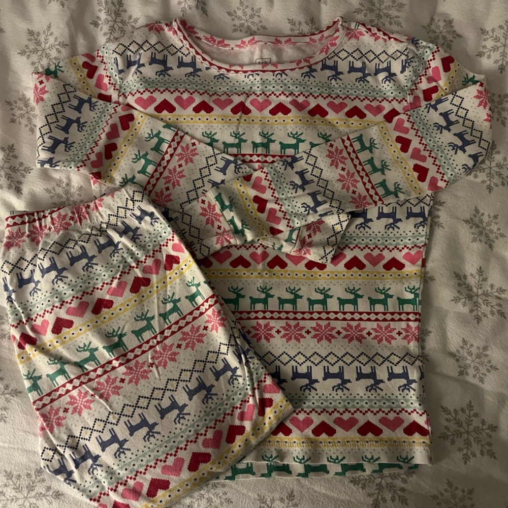 GAP Multicolor Festive Pajama Set Girls 14